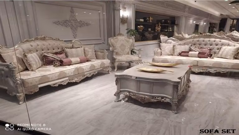 Sofa Set Barock Rokoko Möbel Wohnzimmer Sitzgarnitur Polster 4tlg.