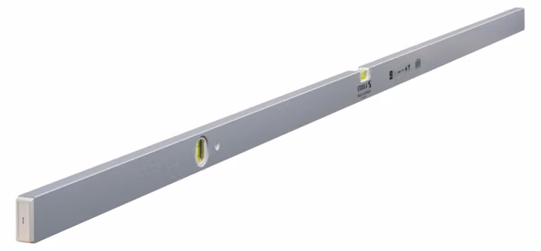 Livella 80U L.200cm luce metro profilo rettangolare 1 verticale/1 orizzontale fiala