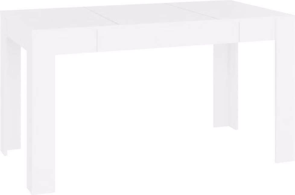 Tavolo da Pranzo Bianco 140x74,5x76 cm in Legno Multistrato