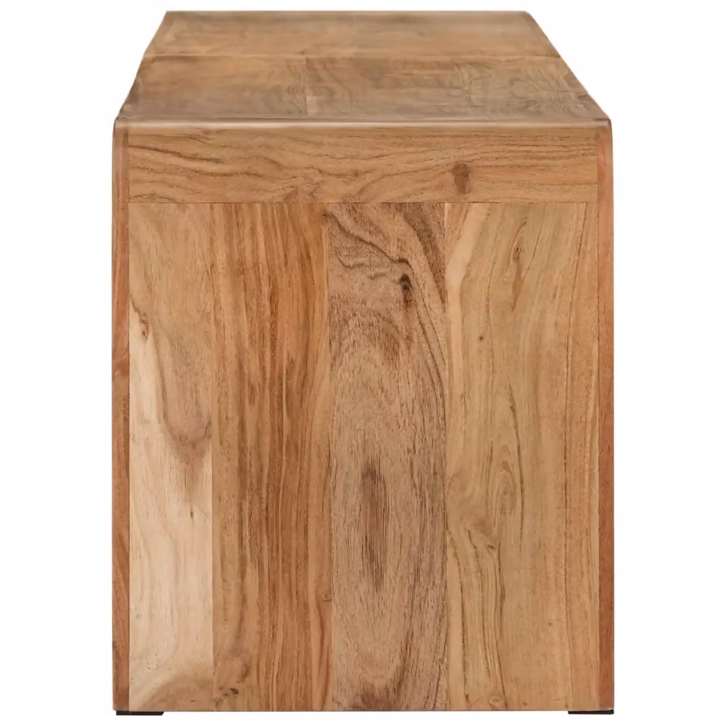 Panca in legno di acacia massello vidaXL stile rustico marrone L: 110 cm, P: 38 cm, H: 45 cm – 2