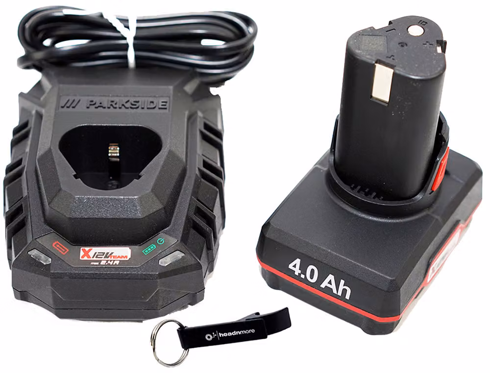 PARKSIDE® Set batteria ricaricabile 12 V 4 Ah / incl. caricabatteria (2,4 A)