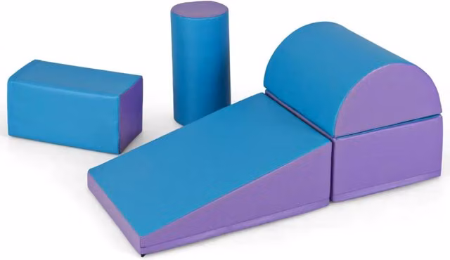 Set di blocchi da costruzione in schiuma e tessuto blu scuro per gioco creativo L: 40 cm, P: 40 cm, H: 20 cm