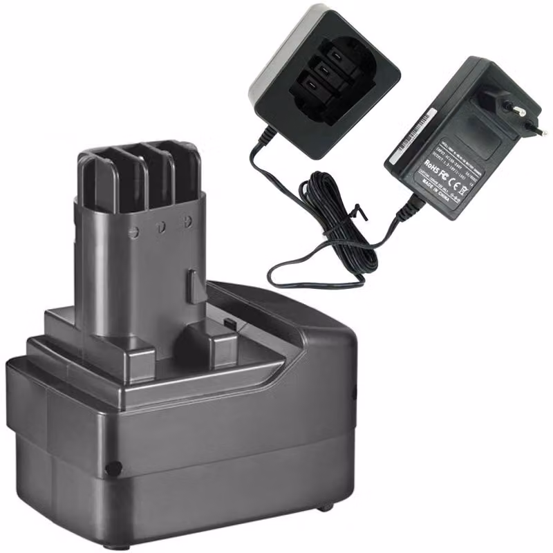 Batteria e caricatore adatti per Metabo BS 12, BST 12 SB12 12V NiMH 2Ah