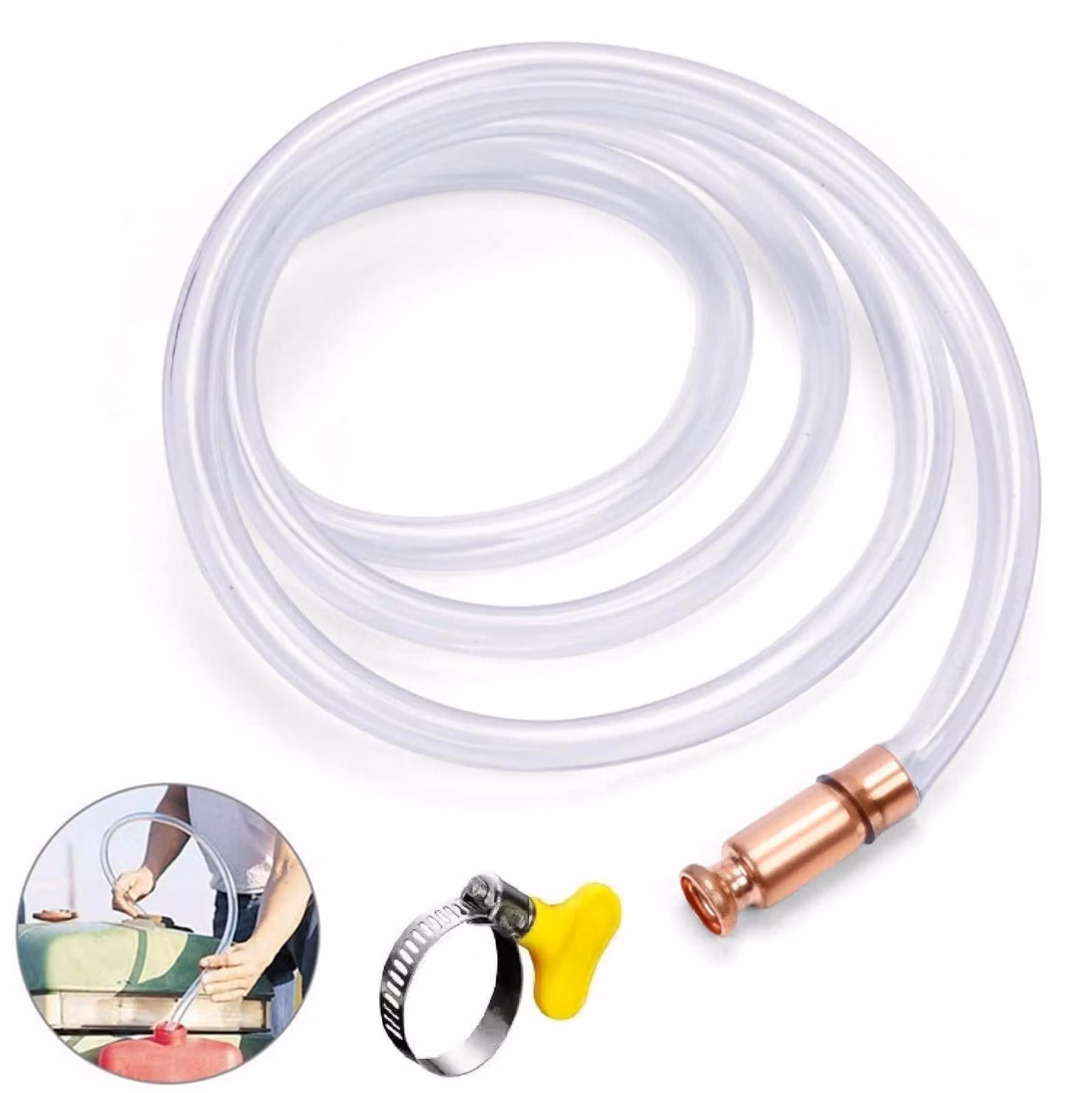 Tubo di trasferimento autoaspirante, lunghezza 1,8 metri, diametro 18 mm, spessore della parete 2 mm