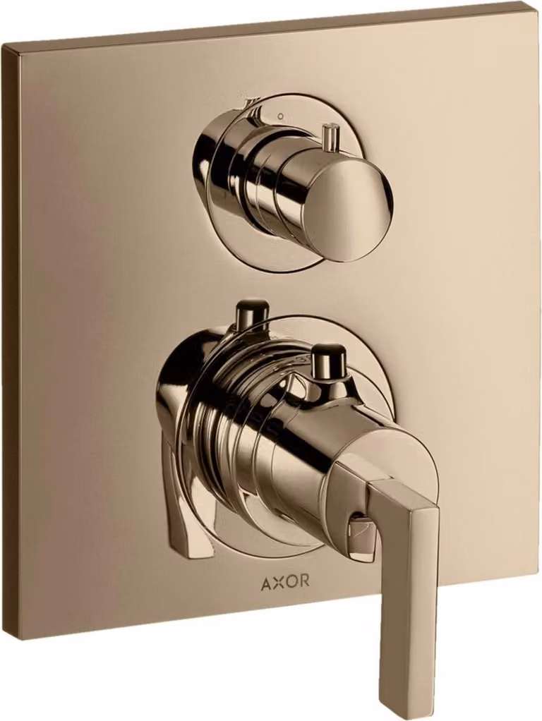 hansgrohe AXOR Citterio thermostat encastré avec vanne d'arrêt/changeur, béqu'illes, 2 consommateurs, 39720300, 39720300
