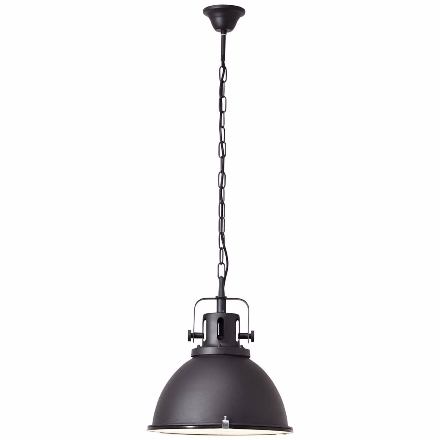 Lampada BRILLANTE Jesper a sospensione 38cm vetro nero | 1x A60, E27, 60W, adatto per lampade standard (non incluse) | la catena può essere accorciata