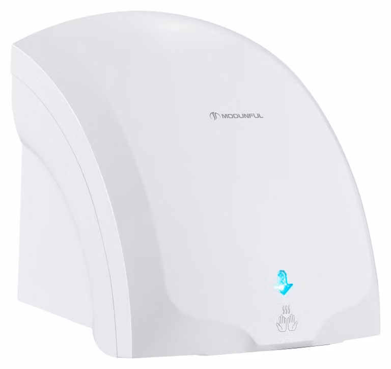 Asciugamani elettrico asciugamano a mani - 1200 W - 24 x 23 x 24 cm - Bianco - Per bagno e toilette