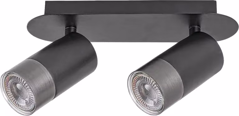 Lampada da parete e soffitto moderna GU10 nero opaco Zircon 5070 Rabalux
