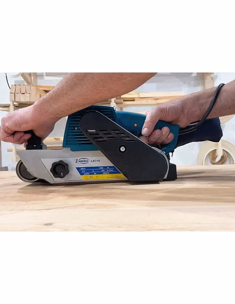Levigatrice a nastro con aspiratore Virutex LB31EA blu da banco – 2