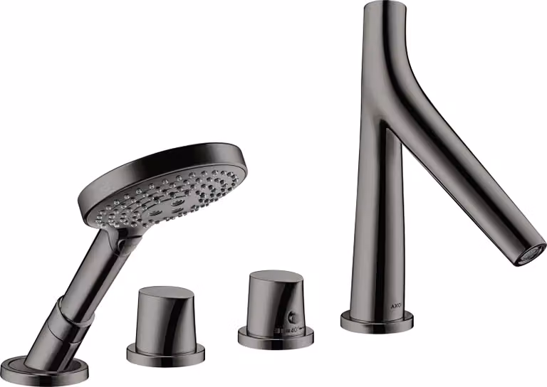 hansgrohe AXOR Starck Starck Robinet de baignoire biologique 4 trous avec thermostat, 2 consommateurs, 12425330, 12425330