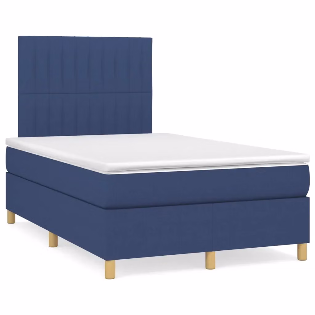 Letto Ibrido con Giroletto a Molle e Materasso vidaXL, Colore Blu e Bianco, L/P/H: 120 x 200 x 40 cm – 2