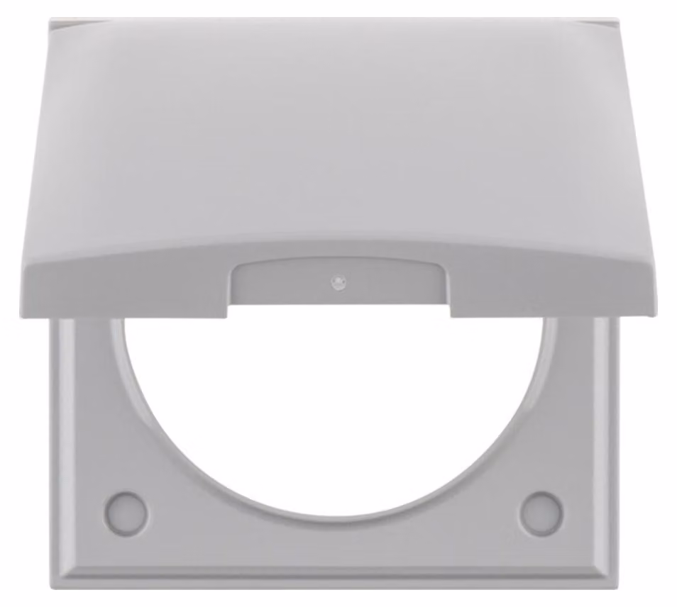 Berker 918282507 Telaio a 1 canale con coperchio incernierato grigio, lucido Integro Flow