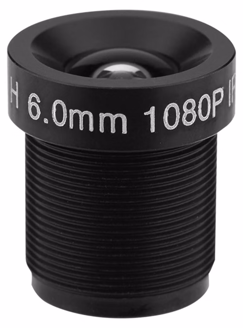 Obiettivo per telecamera CCTV da 6 mm, 2 milioni di pixel, protezione 24 ore su 24, sicurezza IR con 58°