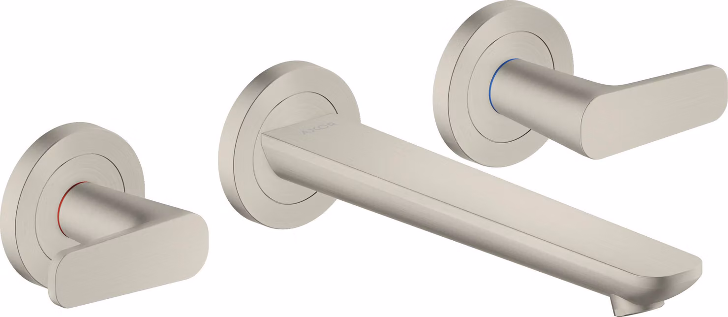 hansgrohe AXOR Citterio C robinetterie de lavabo 3 trous encastrée pour montage mural, bec 195mm, 49070800, 49070800