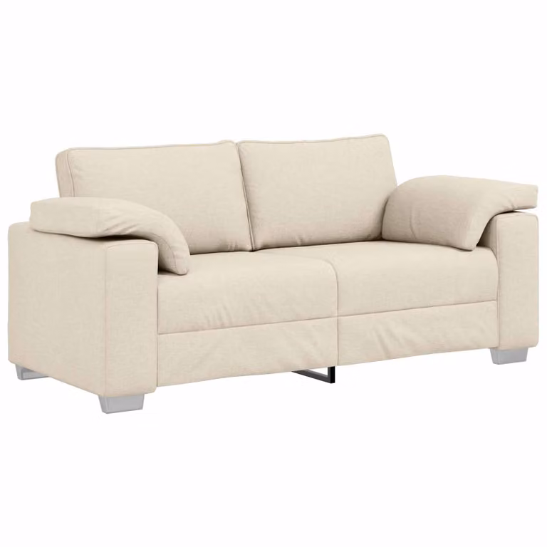 Divano a 2 posti vidaXL beige in tessuto con design minimalista e lineare per il tuo soggiorno, Larghezza: 180 cm