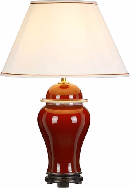 Lampada da tavolo in ceramica rossa Oxblood E27 60W