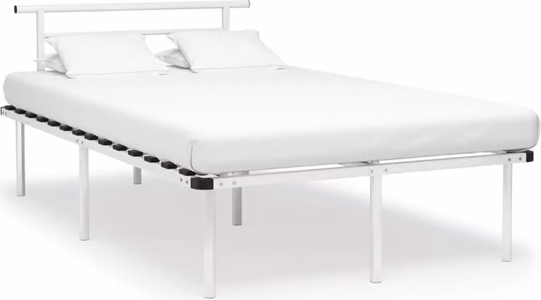 The Living Store Struttura letto in metallo bianco 120x200 cm