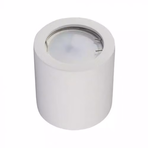 Portafaretto LED Montaggio a Plafone Rotondo GU10 e GU5.3 (MR16) Corpo in Gesso Bianco