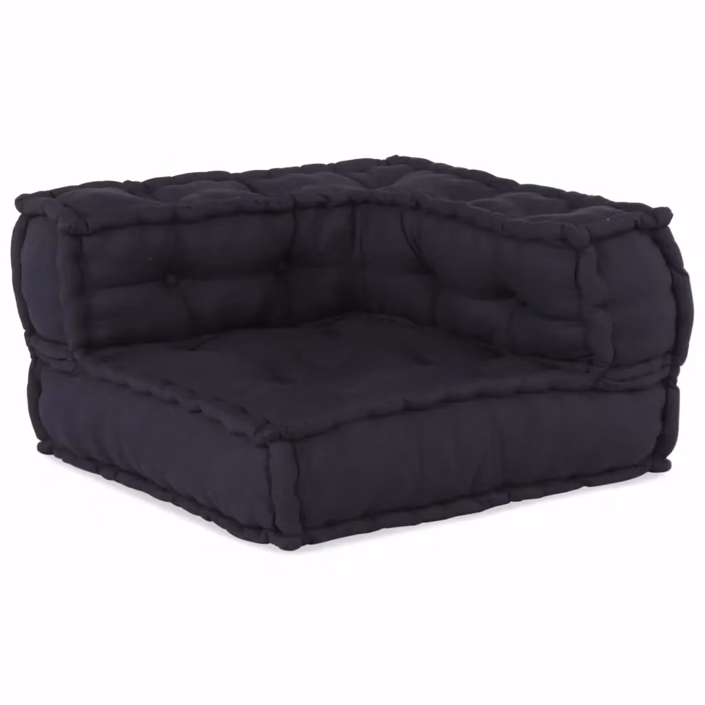 Divano Modulare a L vidaXL in Tessuto Antracite, Design Moderno e Reversibile per Soggiorno o Giardino, L/P/H: 210 x 140 x 56 cm – 2