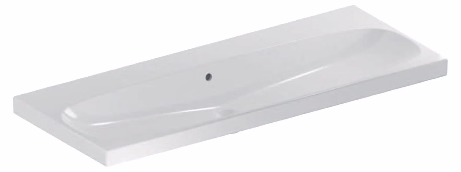 Geberit Acanto lavabo, sans trou pour robinetterie, avec trop-plein, 1200x480mm, 501.880.00.4, 501.880.00.4