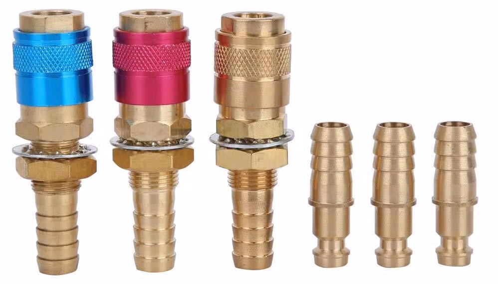 Kit di raccordi in ottone a 3 pezzi con sistema di aggancio rapido, filettatura M10