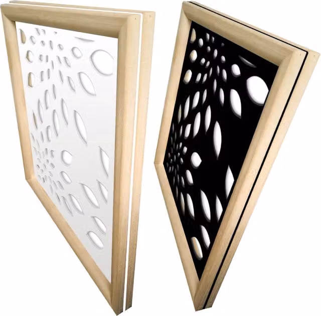 Moduli Decorativi FIREWORKS Signorbit in Legno e PVC Colore Bianco L 98 x P 98 cm – 1