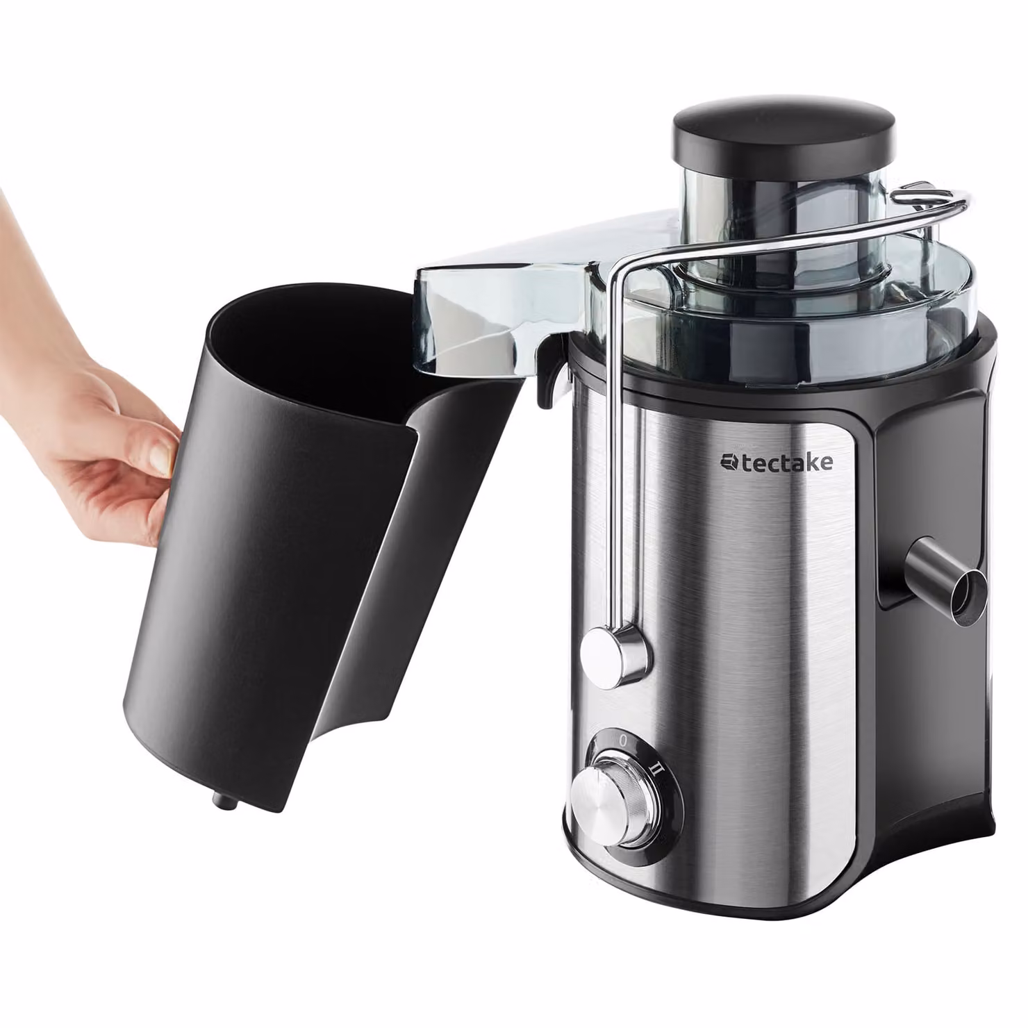 Estrattore centrifugo tectake in acciaio inossidabile e plastica, 600W, argento – 1