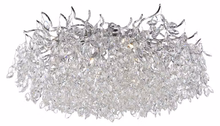 Lampada da soffitto RICICLE cromata 13xG9x40W cristallo, dimensioni: 37x80x80 cm, IP20, Paul Neuhaus