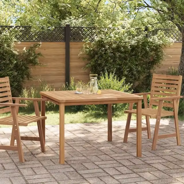 Tavolo da Pranzo per Giardino 110x110x77 cm in Massello di Teak 316637