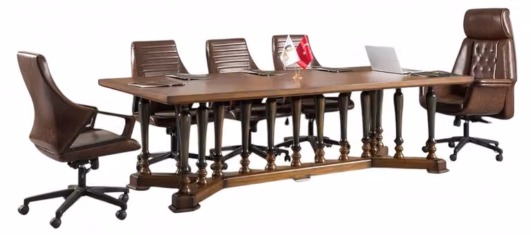Besprechungstisch Meeting Tisch Luxus Tische Esstisch 4 Sessel 5tlg. Set