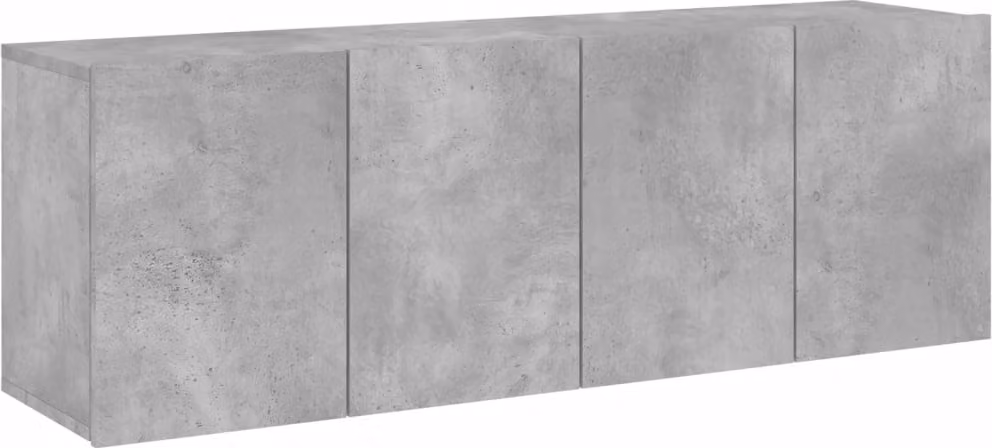 Mobili TV a Parete 2pz Grigio Cemento 60x30x41 cm
