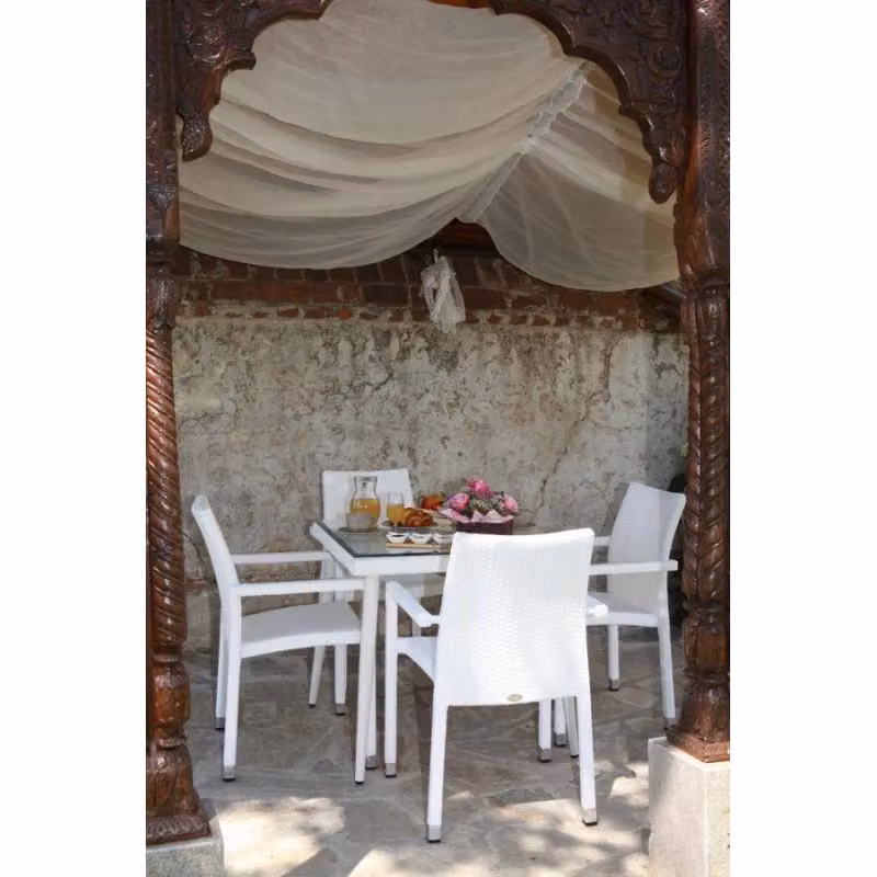 Poltrona Adila Vacchetti in Polyrattan Bianco Ghiaccio L: 60 cm, P: 61 cm, H: 44/46/65/88 cm – 2