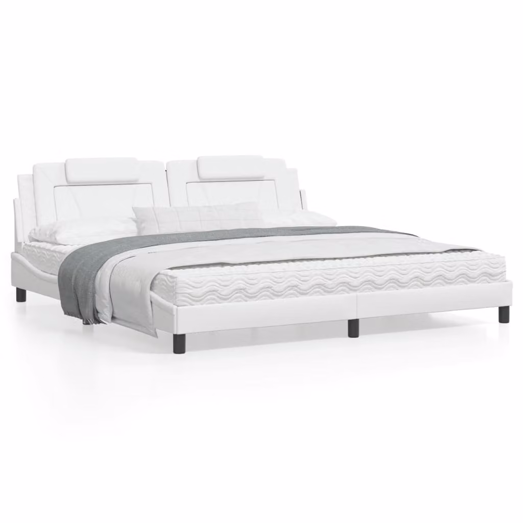 Maison Exclusive - Letto "Viana" con materasso bianco 200x200 cm in ecopelle