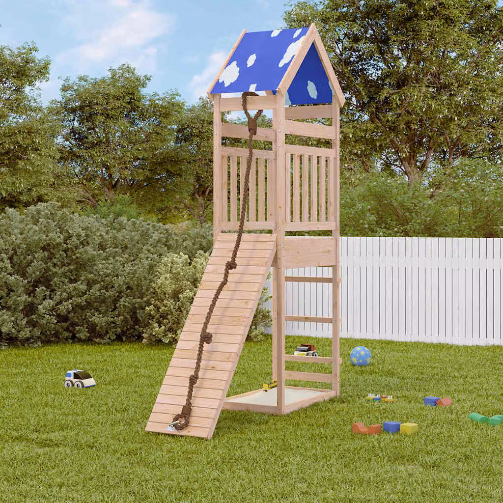 vidaXL Set da Gioco da Esterno in Legno con Torre e Sabbiera Multicolore – 1