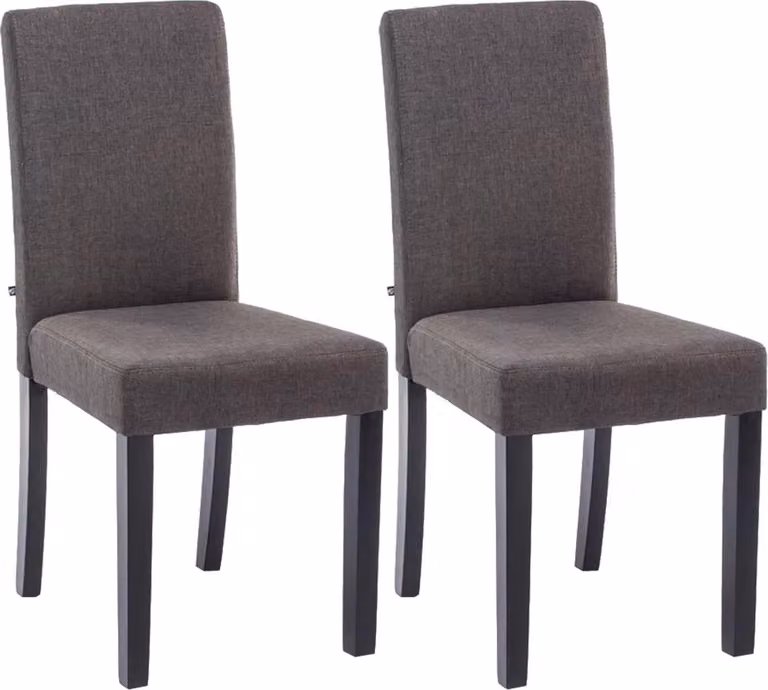 set di 2 sedie da pranzo Ina in tessuto nero
