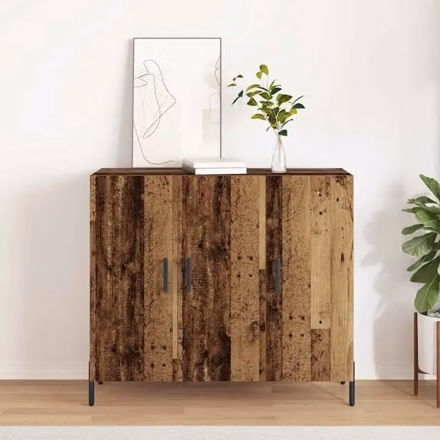 Credenza Buffet Armadio da Cucina vidaXL in Legno Marrone, L 90 x P 34 x H 80 cm