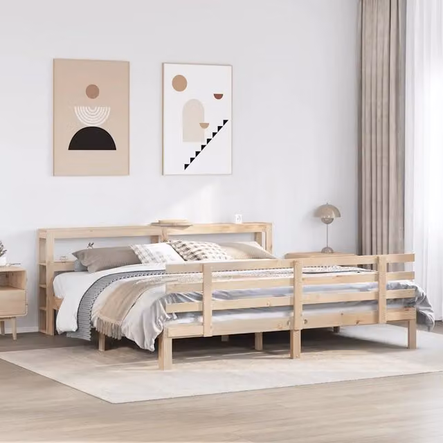 Giroletto con Testiera 180x200 cm Massello Pino