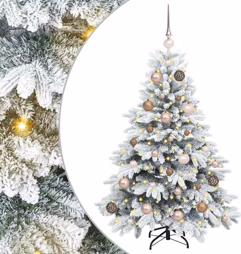 Albero di Natale artificiale con 150 LED Bianco 120 cm PE e PVC