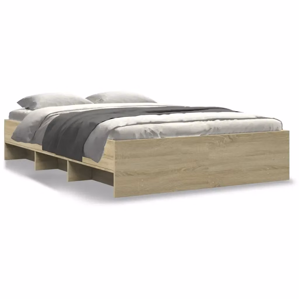 Giroletto senza materasso vidaXL in legno Rovere Sonoma L/P: 140 x 190 cm – 2