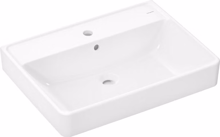 hansgrohe Xanuia Q lavabo, 1 trou de robinetterie, avec trop-plein, 650x480mm, blanc, 60134450, 60134450