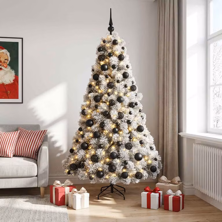 vidaXL Albero di Natale artificiale con palline 240 cm 300 LED
