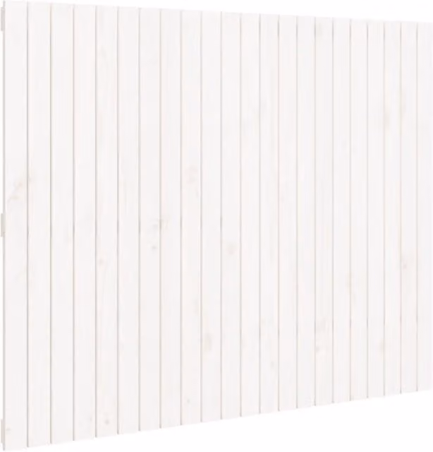 Testiera da parete in legno massello di pino bianco, design classico, L 140 cm x P 3 cm x H 110 cm