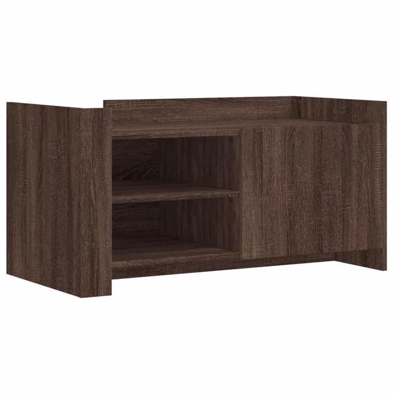 Tavolino Salotto Rovere Marrone 100x50x50 cm Legno Multistrato