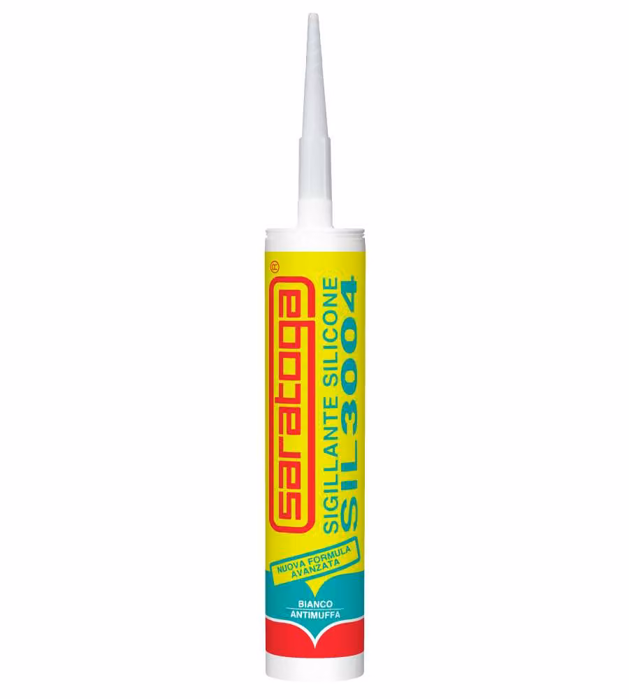 Saratoga SIL 3004 Sigillante Silicone Universale - Bianco Antimuffa - 280 ml