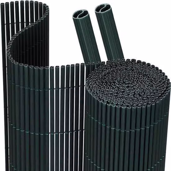 Pannello divisorio e schermo per balcone in PVC, dimensioni 0,8 x 5 metri, resistente al vento e alle intemperie, resistente ai raggi UV, ideale per giardino e terrazza, colore verde