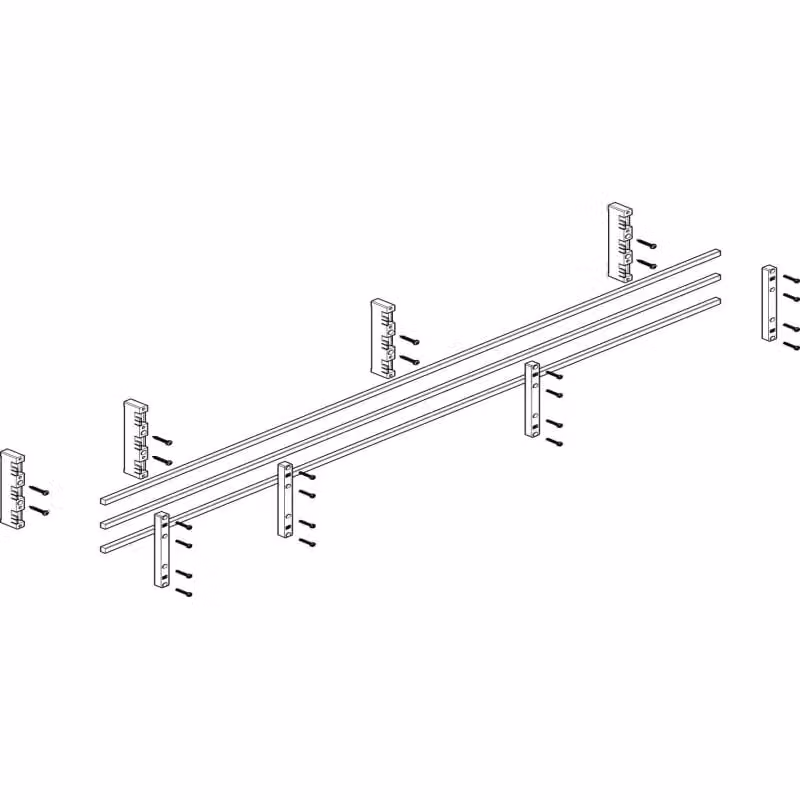 Modulo barra collettrice ABN piatto 5FB/2RE 60 mm con CU 12x10 mm, a 3 poli, EBM 32 mm MFSC52633