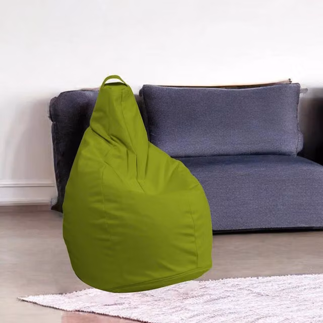 Pouf Aunter Talamo Italia, Poltrona sacco multiuso e poggiapiedi, Giallo, L 90 cm x P 90 cm x H 120 cm – 1