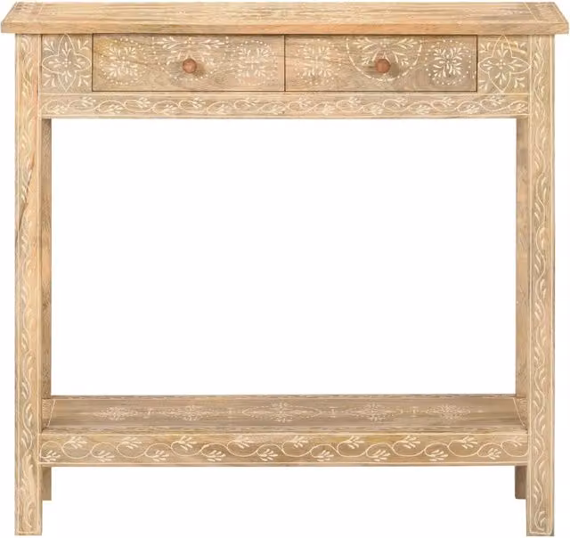 Tavolo Consolle | Tavolo d'Ingresso 80x35x74 cm in Legno Massello di Mango
