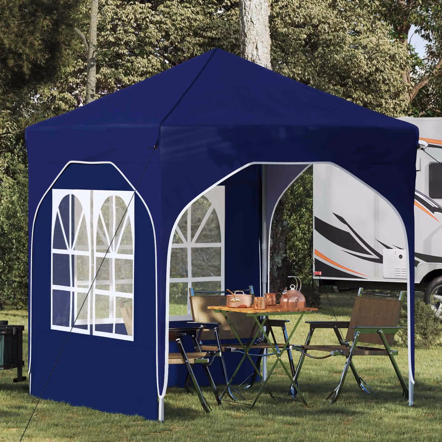 Maison Exclusive - Tenda pop-up per feste, dimensioni 192 x 192 x 245 cm, colore blu