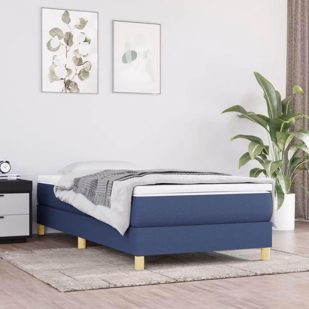 Maison Exclusive - Struttura Letto a Rete a Molle Blu 100x200 cm in Tessuto